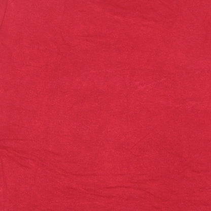 Phase Eight Womens Red Viscose Basic T-Shirt Size 14 Boat Neck