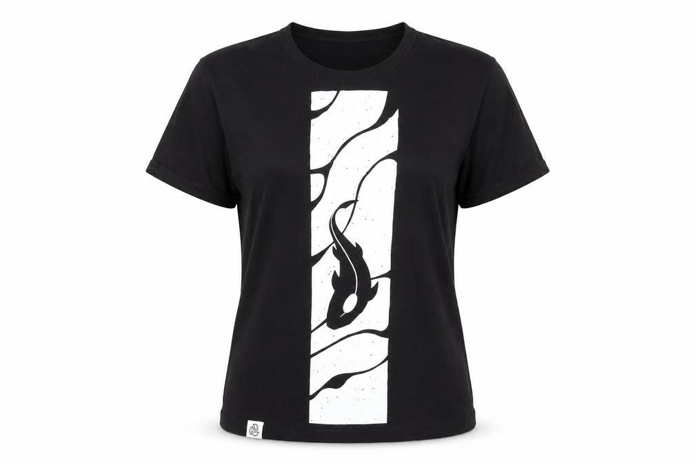Tomoto Womens Black Viscose Basic T-Shirt Size S Crew Neck
