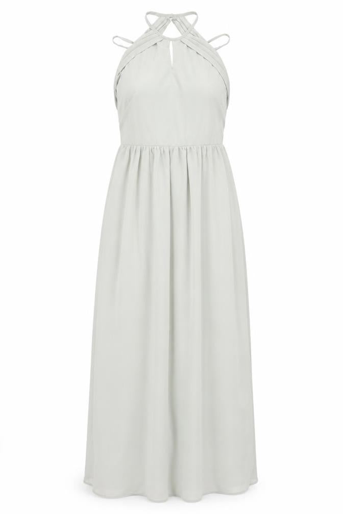 TFNC London Womens Green Polyester Maxi Size 8 Round Neck Button