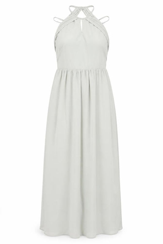 TFNC London Womens Green Polyester Maxi Size 8 Round Neck Button