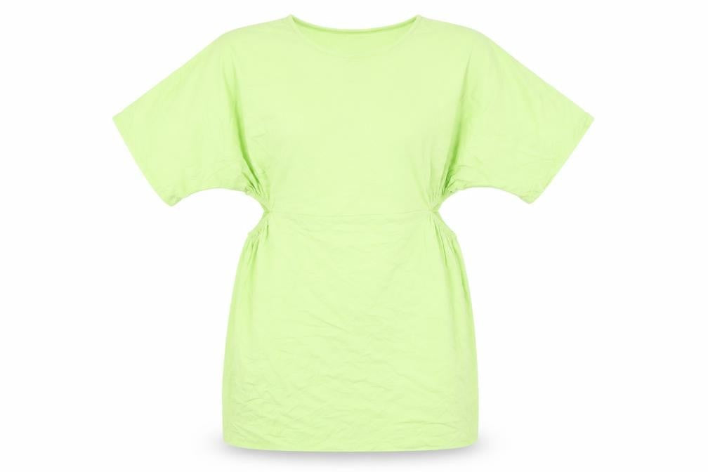New Look Womens Green Cotton Shift Size 20 Round Neck Pullover