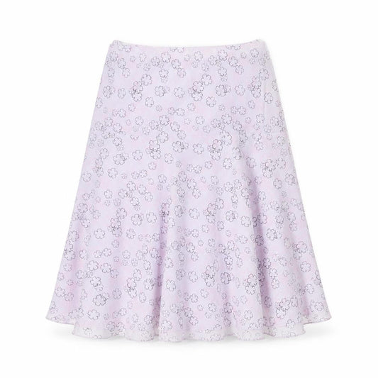 AMARANTO Womens Purple Floral Polyester Swing Skirt Size 12