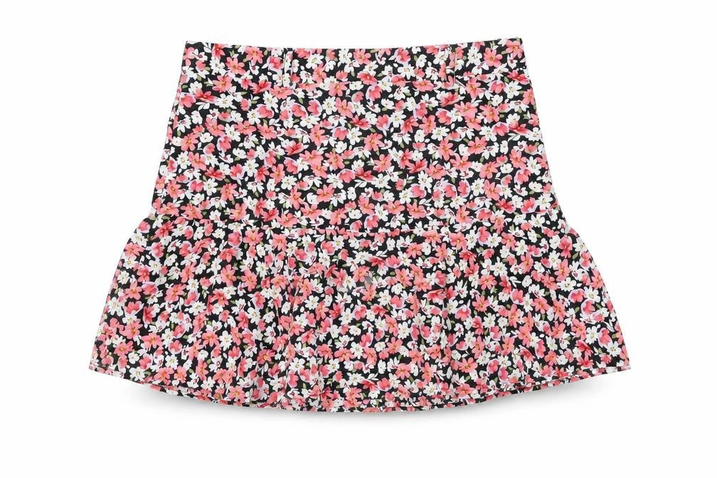 Cameo Rose Womens Black Floral Polyester Mini Skirt Size 14 Zip