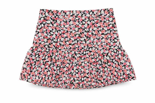 Cameo Rose Womens Black Floral Polyester Mini Skirt Size 14 Zip
