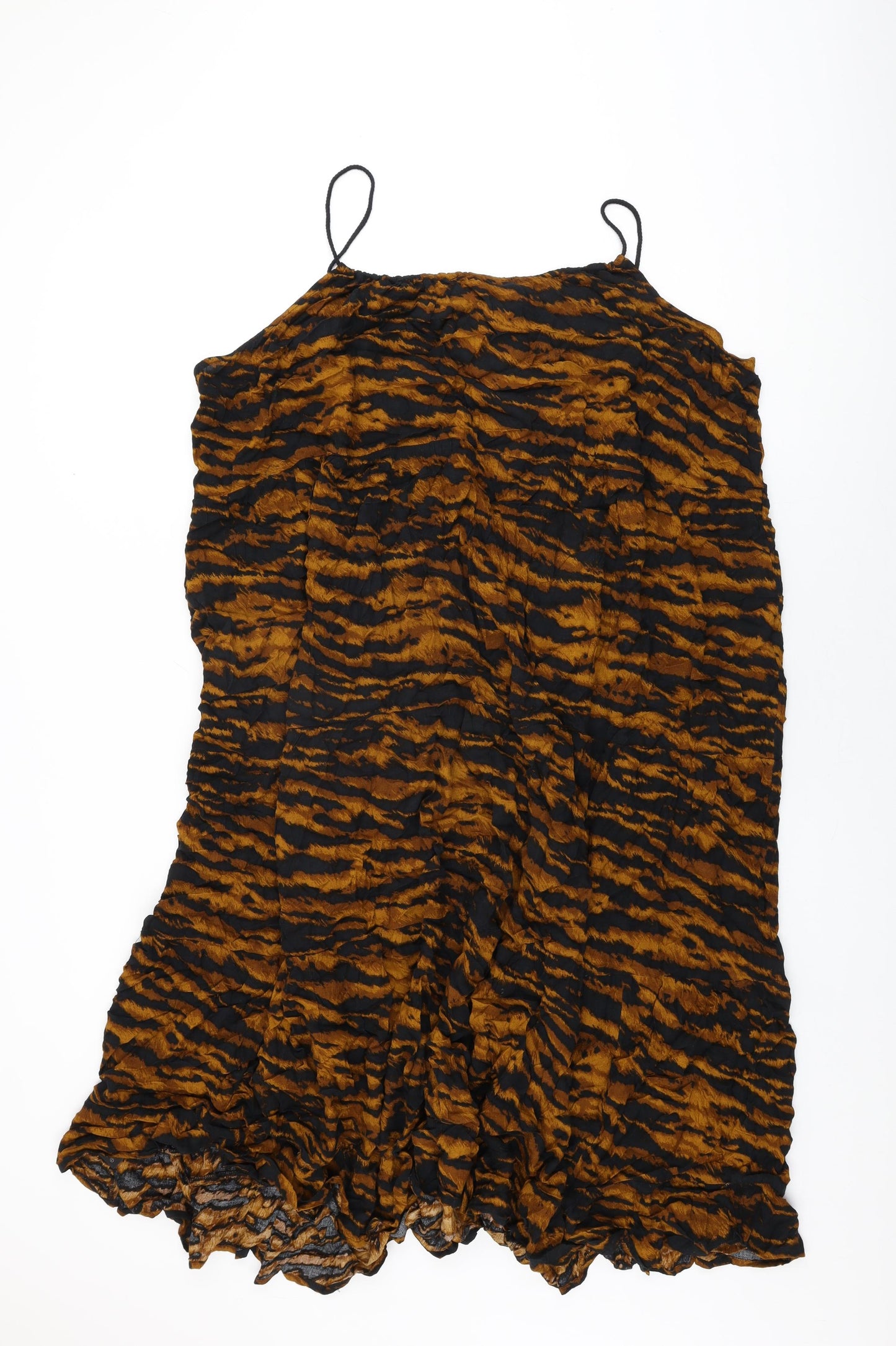 Simply Be Womens Black Geometric Viscose Shift Size 28 Round Neck Pullover