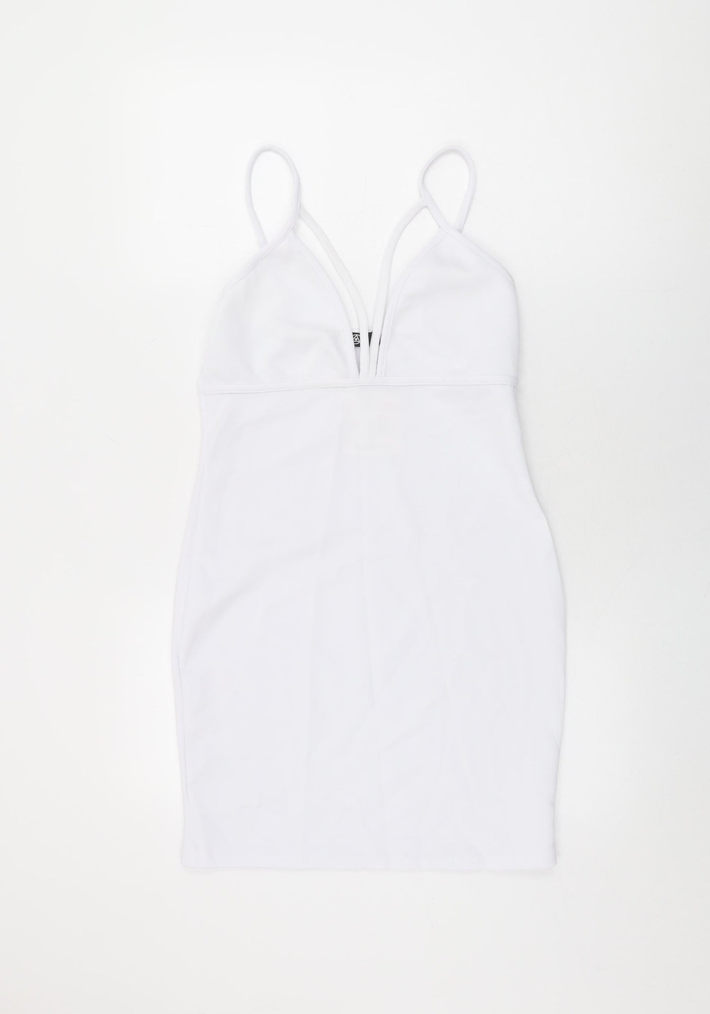 Missguided Womens White Polyester Bodycon Size 12 V-Neck Pullover