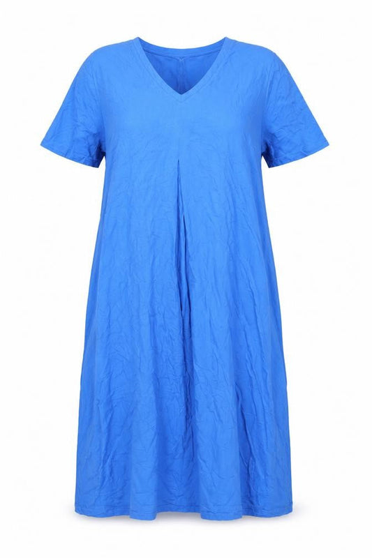 Lily Ella Womens Blue Viscose Shift Size 20 V-Neck Pullover