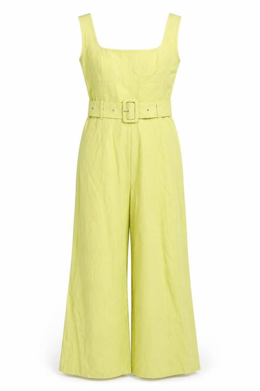 PRETTYLITTLETHING Womens Green Polyester Jumpsuit One-Piece Size 8 L31 in Zip