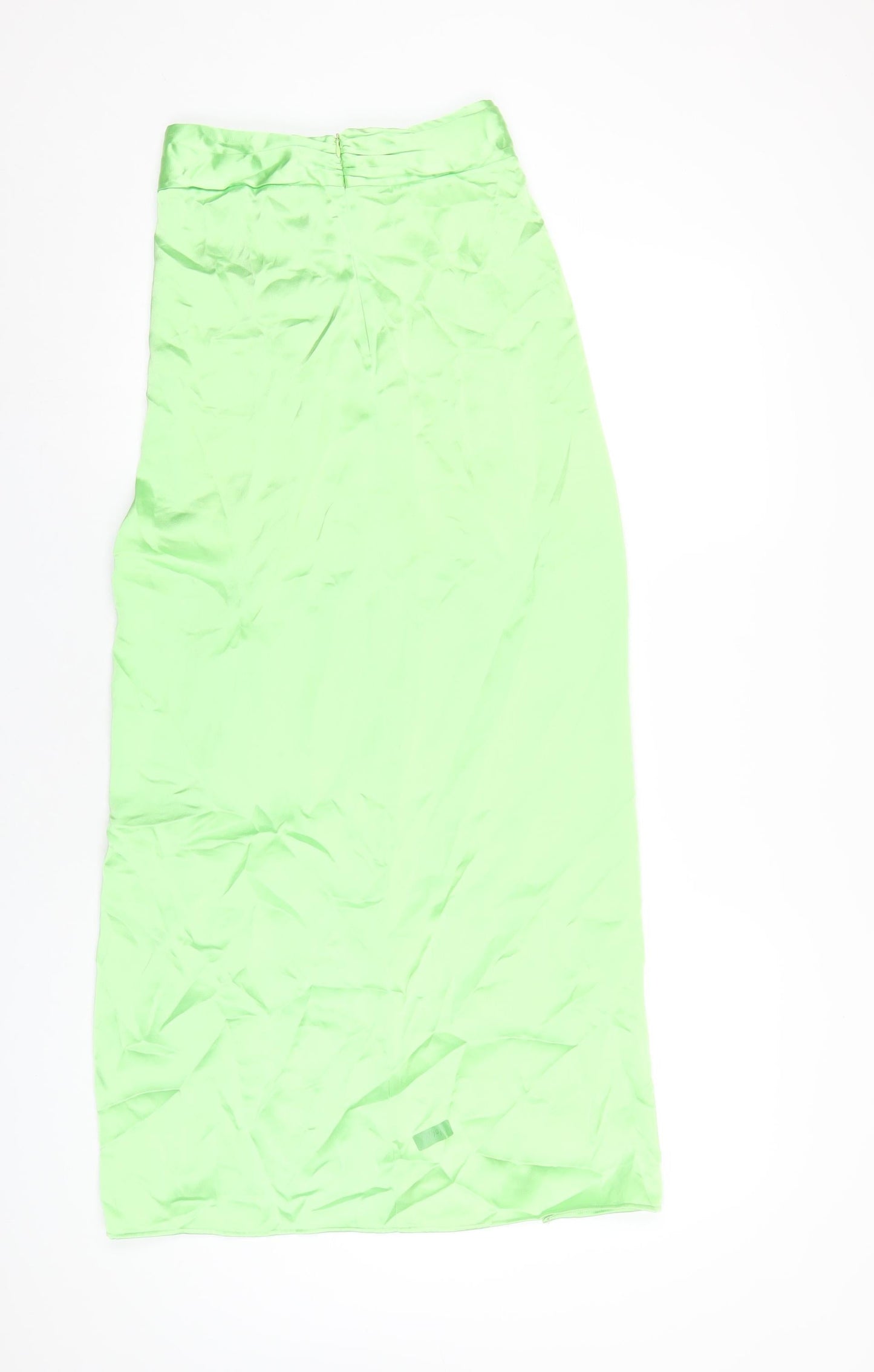 Zara Womens Green Polyester A-Line Skirt Size XS Zip