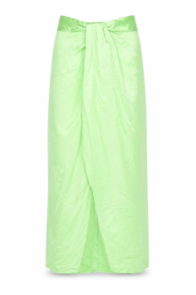 Zara Womens Green Polyester A-Line Skirt Size XS Zip