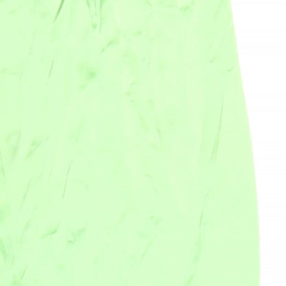Zara Womens Green Polyester A-Line Skirt Size XS Zip