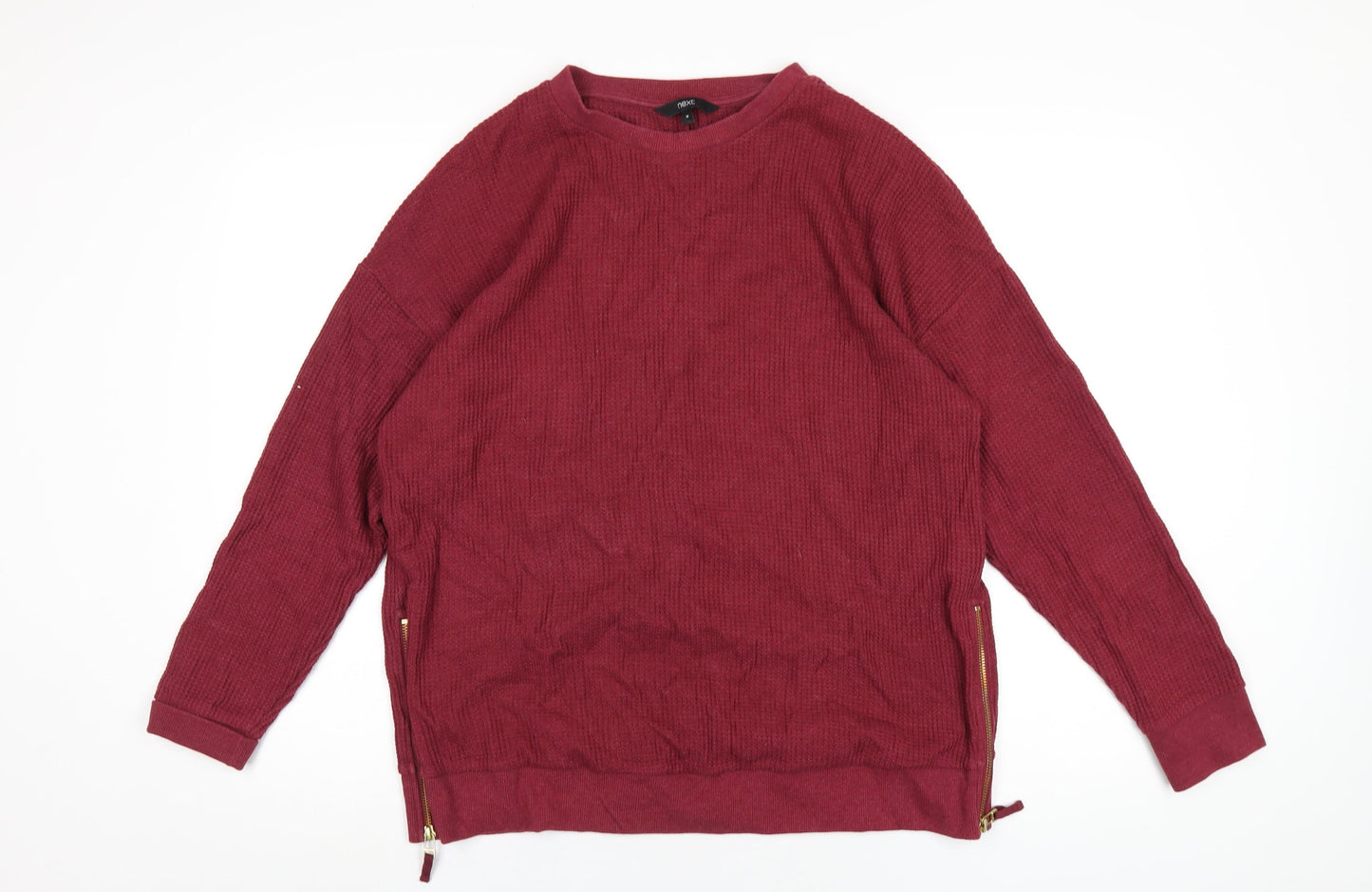 NEXT Womens Red Cotton Pullover Sweatshirt Size M Pullover