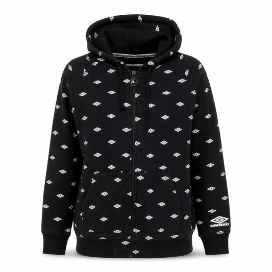 Umbro Womens Black Cotton Full Zip Hoodie Size S Zip