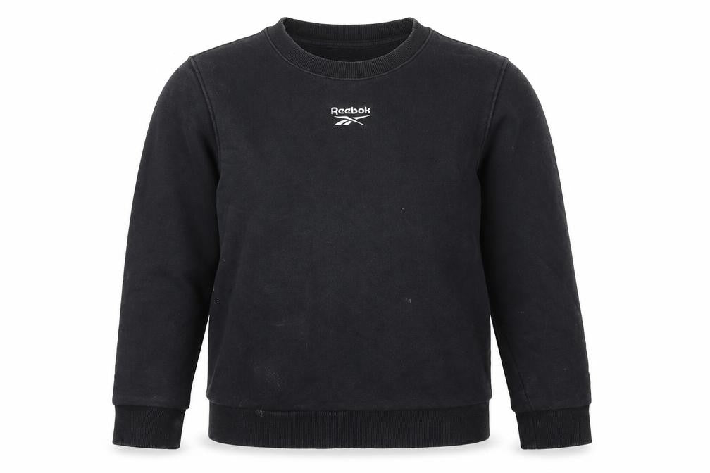 Reebok Womens Black Cotton Pullover Sweatshirt Size 8 Pullover - Size 8-10