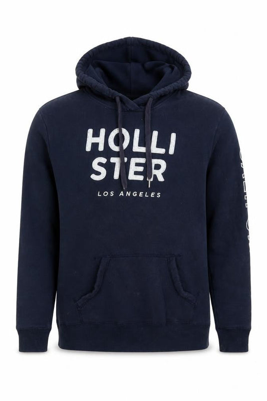 Hollister Mens Blue Cotton Pullover Hoodie Size S