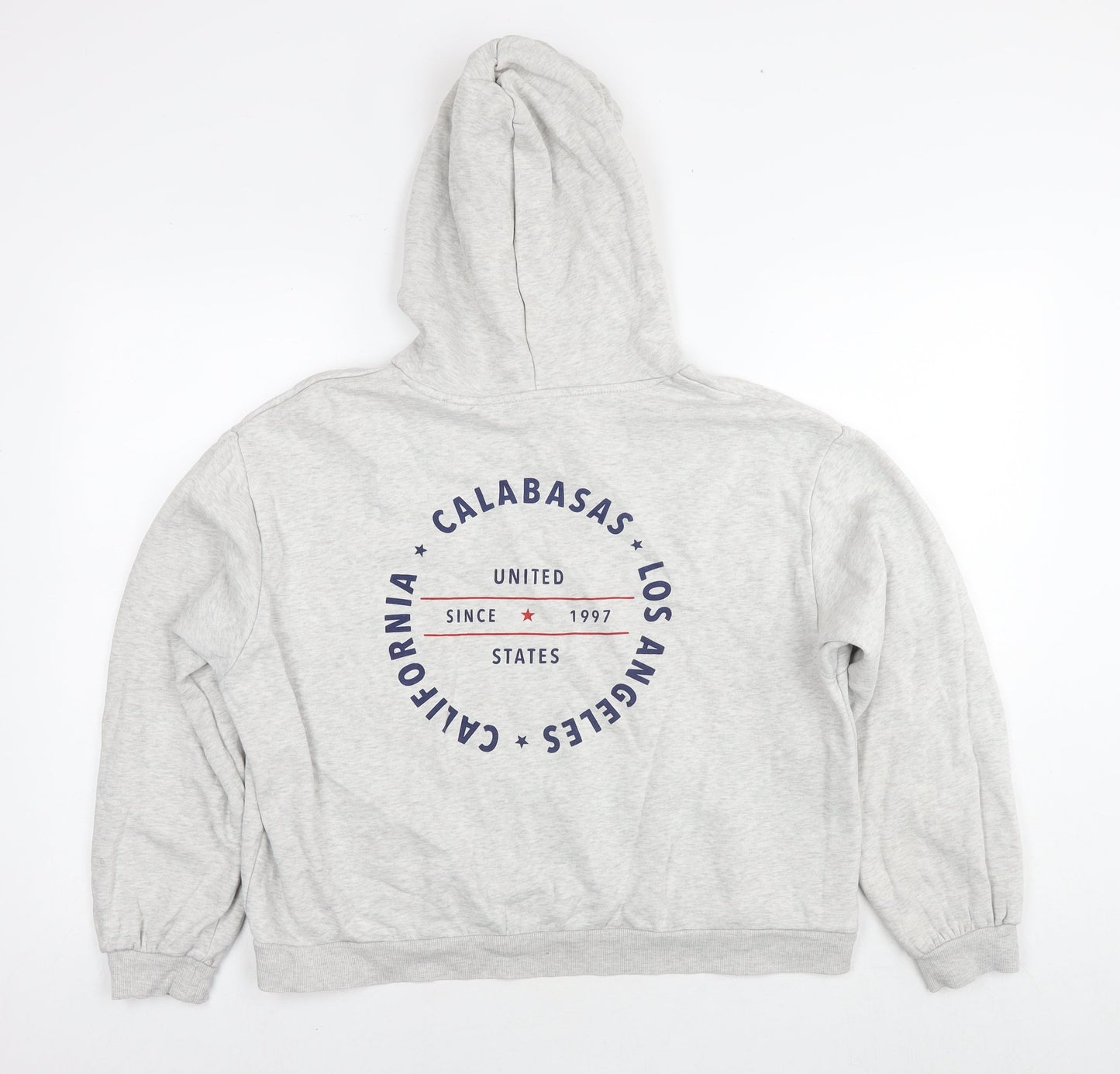 Divided by H&M Womens Grey Cotton Pullover Hoodie Size L Pullover - Calabasas LA