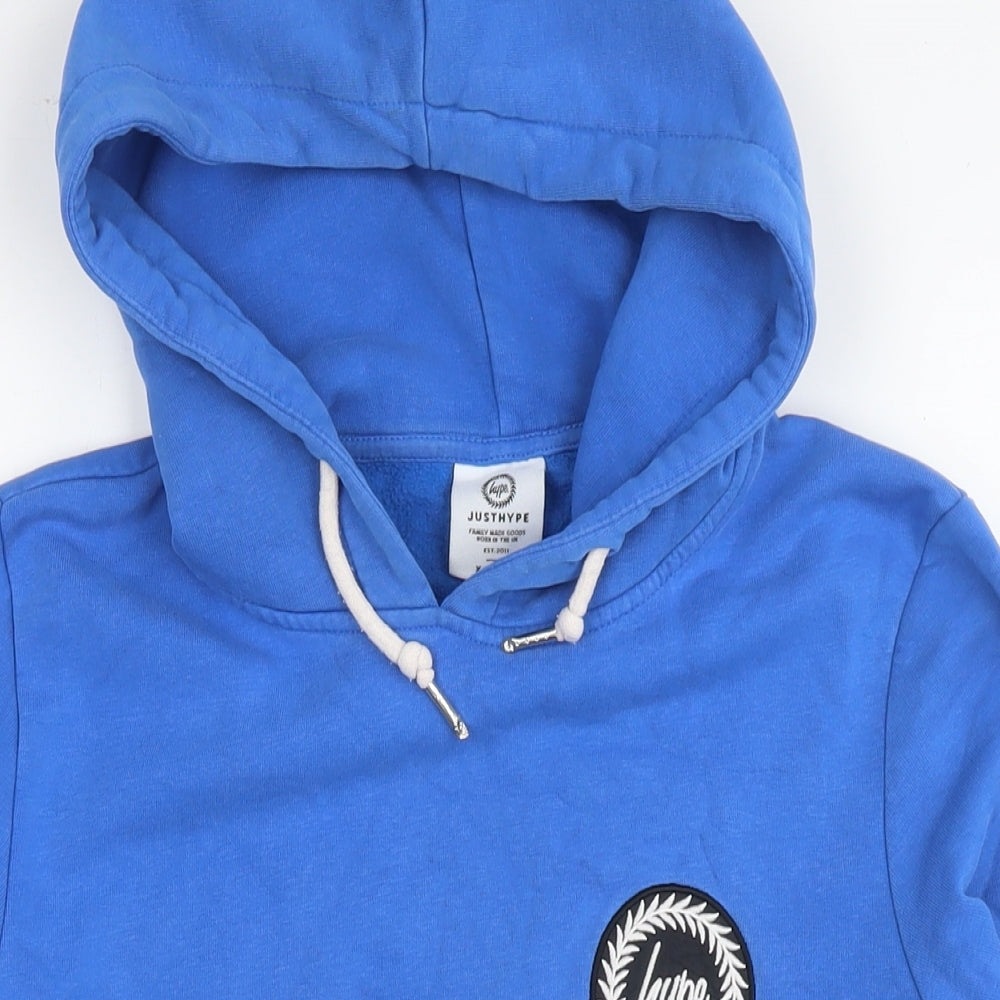 Hype Mens Blue Cotton Pullover Hoodie Size XS