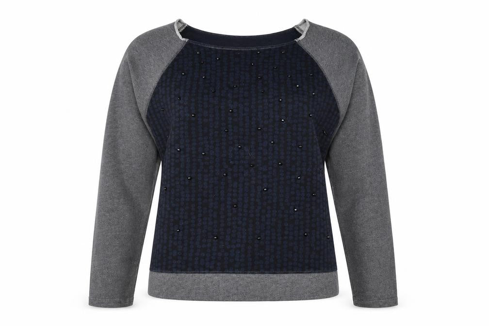 Gap Womens Multicoloured Polka Dot Cotton Pullover Sweatshirt Size M Pullover - Jeweled Detail