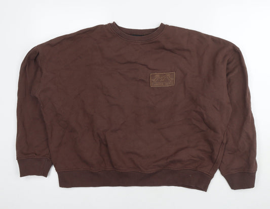 Motel Womens Brown Cotton Pullover Sweatshirt Size XS Pullover - Love