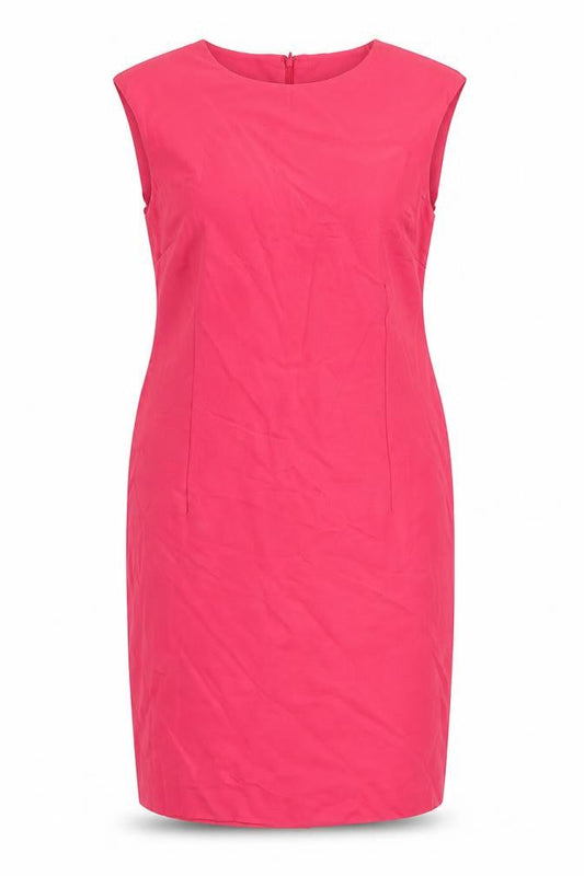 Definitions Womens Pink Viscose Pencil Dress Size 20 Boat Neck Zip