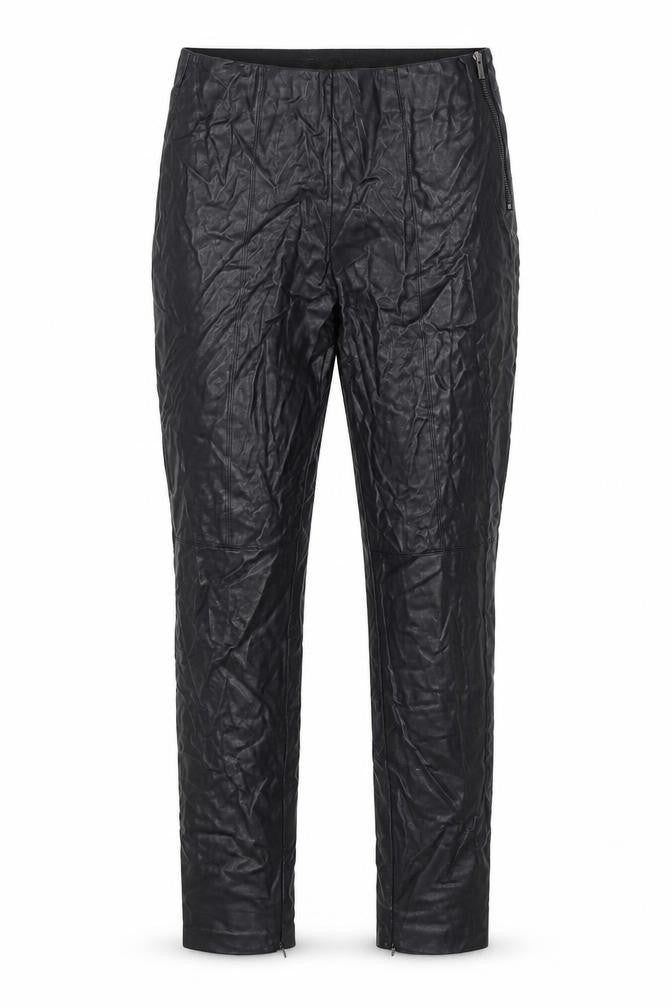 Zara Womens Black Polyester Trousers Size S L26.5 in Regular Zip