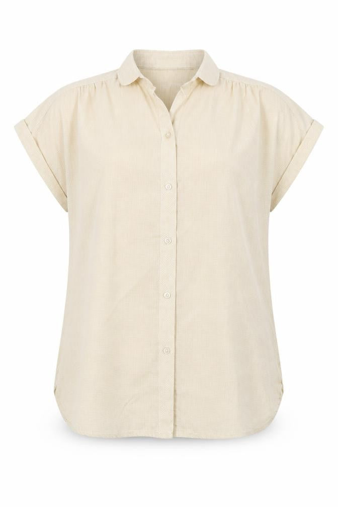 Koret Womens White Camouflage Polyester Blend Tunic Blouse Size M Collared