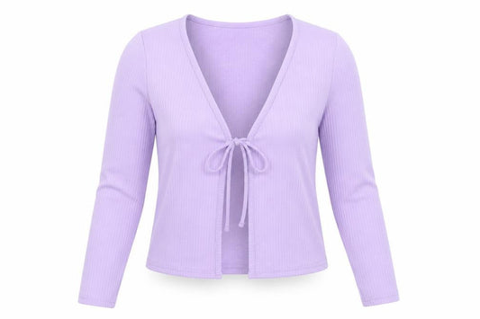 H&M Womens Purple V-Neck Polyester Cardigan Jumper Size S