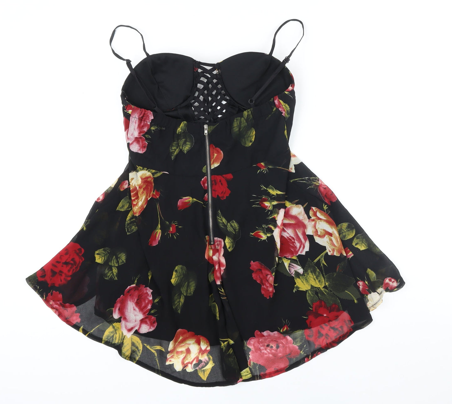 New Look Womens Multicoloured Floral Polyester Camisole Blouse Size 10 Sweetheart