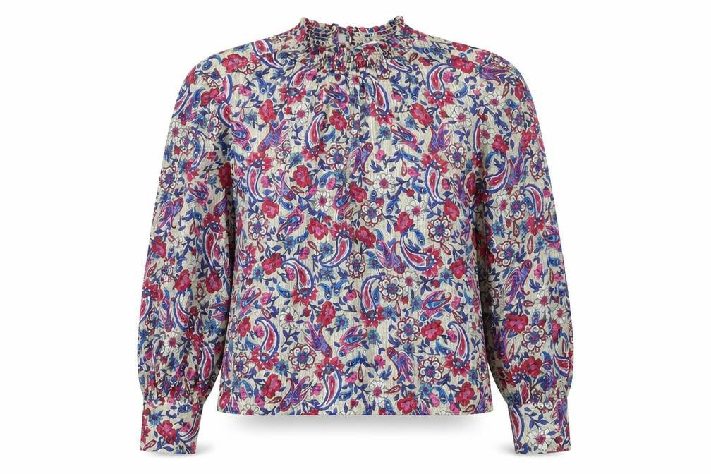 MNG Womens Multicoloured Floral Polyester Tunic Blouse Size S Collared