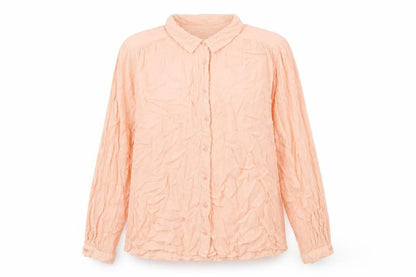 Weekend Collection Womens Orange Viscose Basic Blouse Size 12 Collared