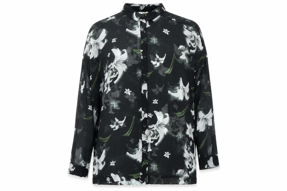 Numph Womens Multicoloured Floral Polyester Tunic Blouse Size 8 Collared