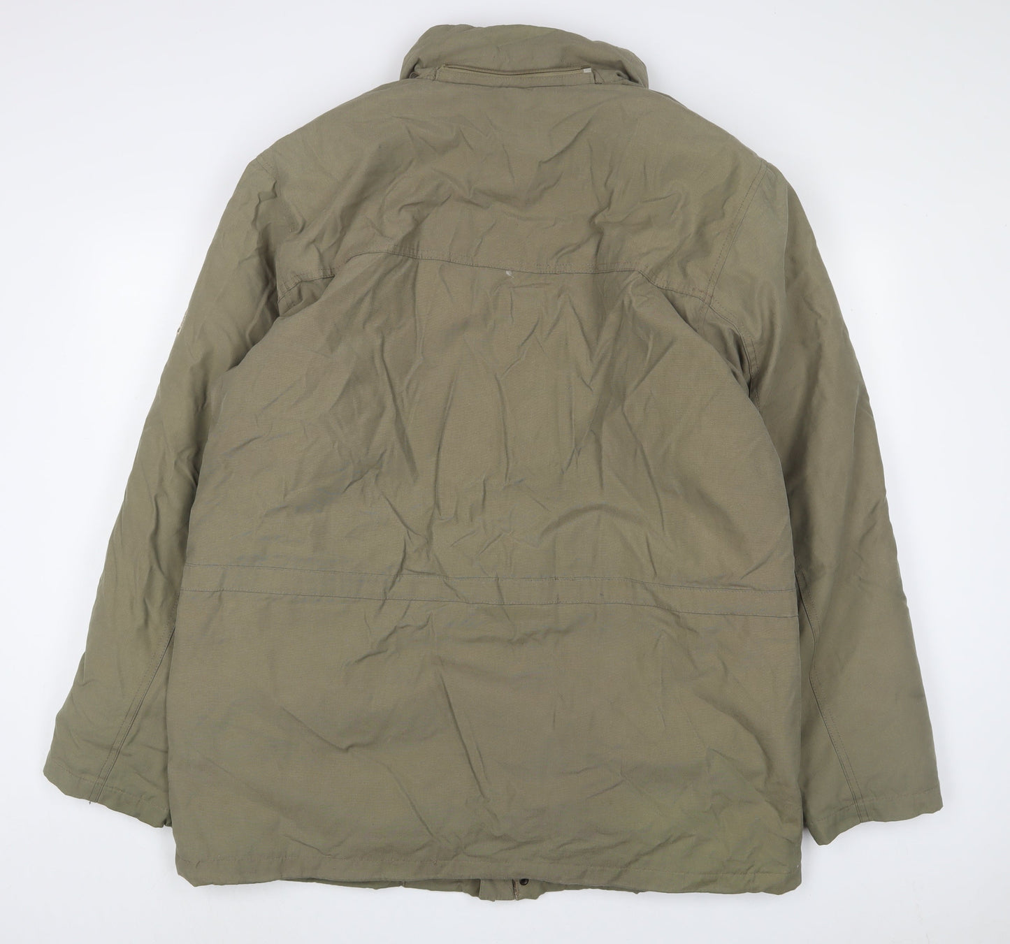 Debenhams Mens Green Jacket Coat Size L Zip