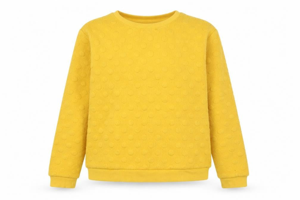 Louche Womens Yellow Polyester Pullover Sweatshirt Size 14 Pullover