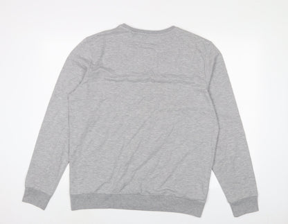Back view of Red Herring men’s grey cotton pullover sweatshirt, size XL