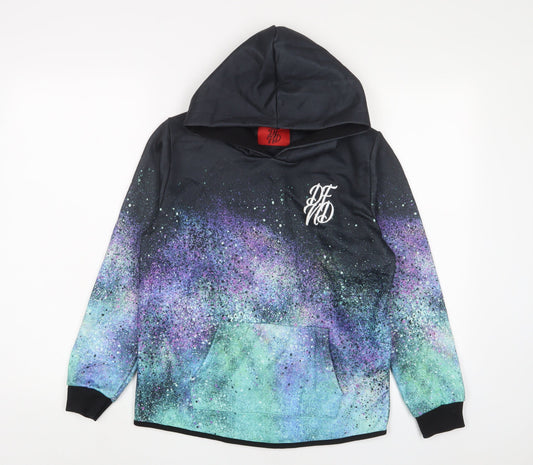 DFND Boys Blue Polyester Pullover Hoodie Size 13-14 Years Zip