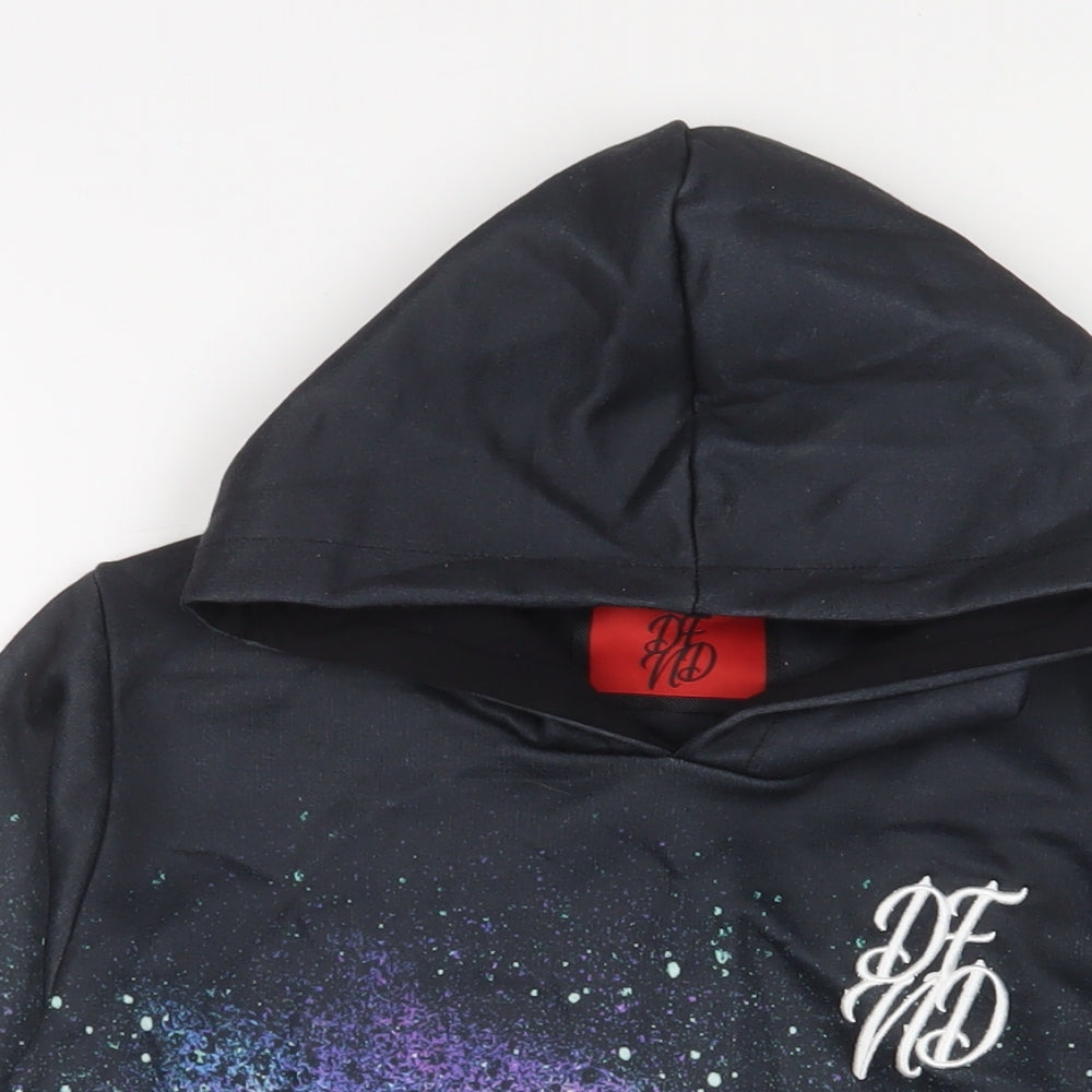 DFND Boys Blue Polyester Pullover Hoodie Size 13-14 Years Zip