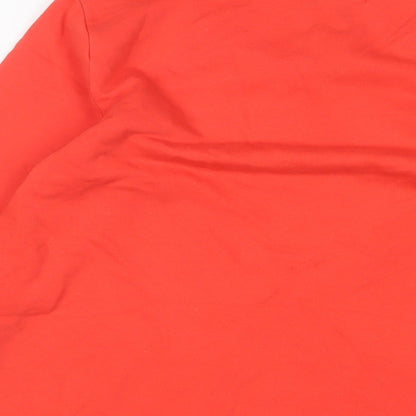 Lands' End Womens Orange Cotton Pullover Sweatshirt Size 10 Pullover