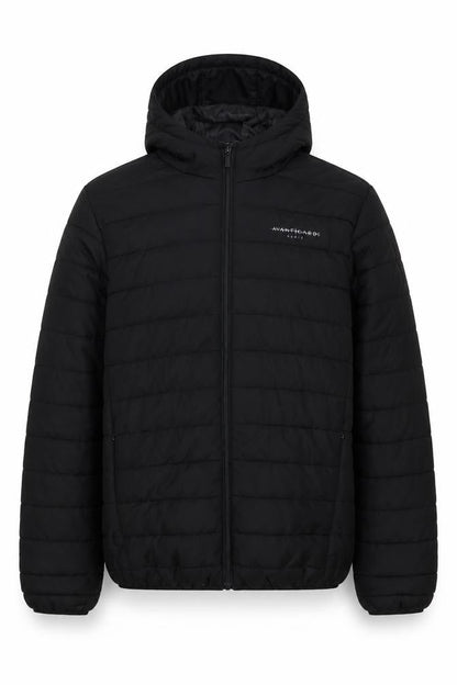 Avant Garde Mens Black Puffer Jacket Jacket Size L Zip