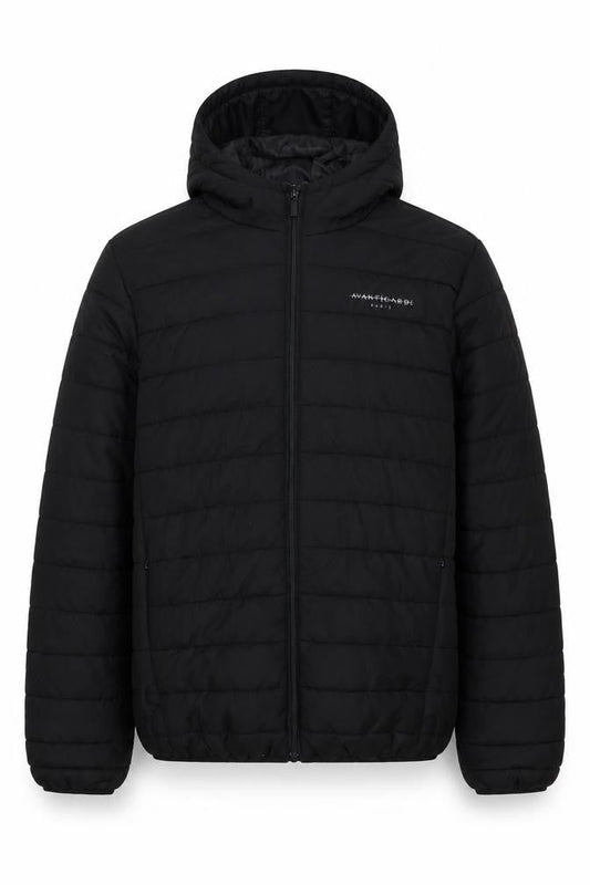 Avant Garde Mens Black Puffer Jacket Jacket Size L Zip
