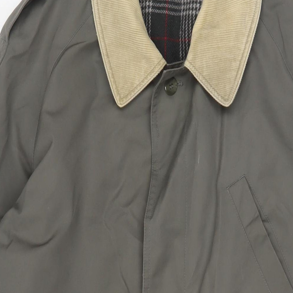 C&A Mens Green Jacket Coat Size L Button