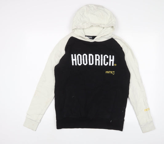 Hoodrich Mens Black Cotton Pullover Hoodie Size XS