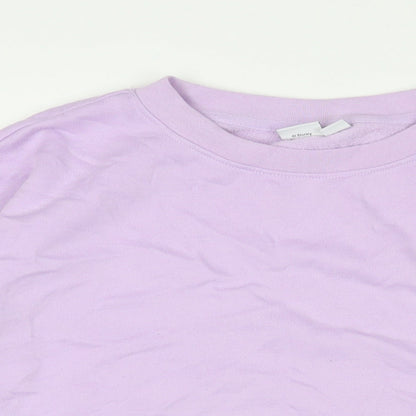 Preloved Disney Womens Purple Cotton Pullover Sweatshirt Size M Pullover - Stitch - Detail