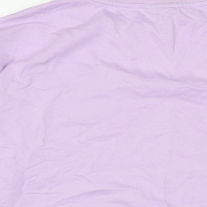 Preloved Disney Womens Purple Cotton Pullover Sweatshirt Size M Pullover - Stitch - Label