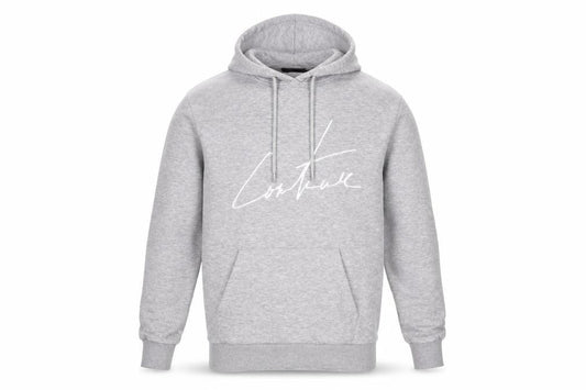 Coulture Club Mens Grey Cotton Pullover Hoodie Size XS - Embroidered