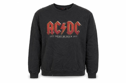 acdc Womens Grey Cotton Pullover Sweatshirt Size 10 Pullover