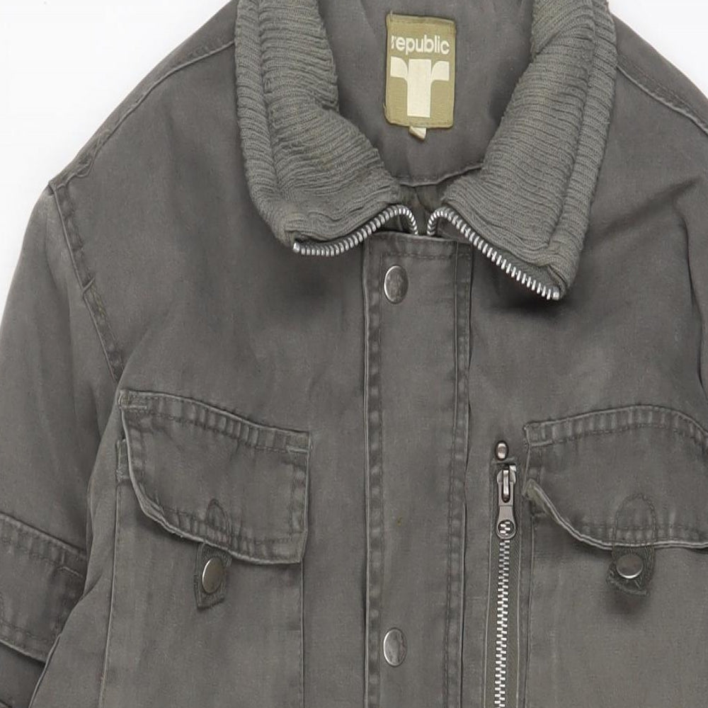 Republic Mens Brown Jacket Size M Zip