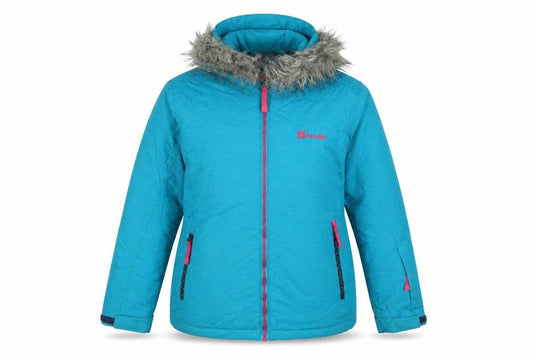 The Edge Girls Blue Quilted Coat Size 11 Years Zip - Logo