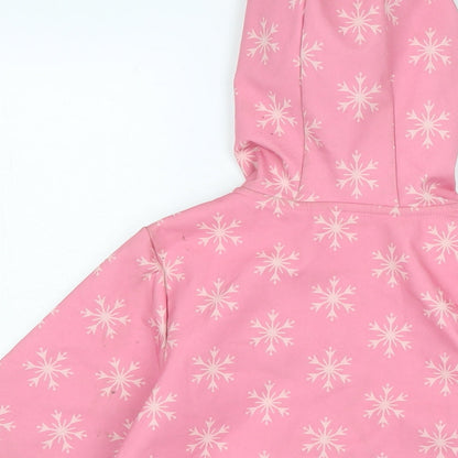 Brand and care label for Disney girls’ pink rain coat coat, size 8, years zip - elsa