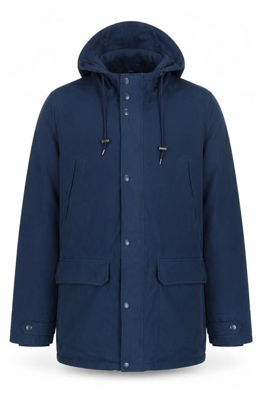 Livergy Mens Blue Anorak Coat Size 40 Zip - Logo