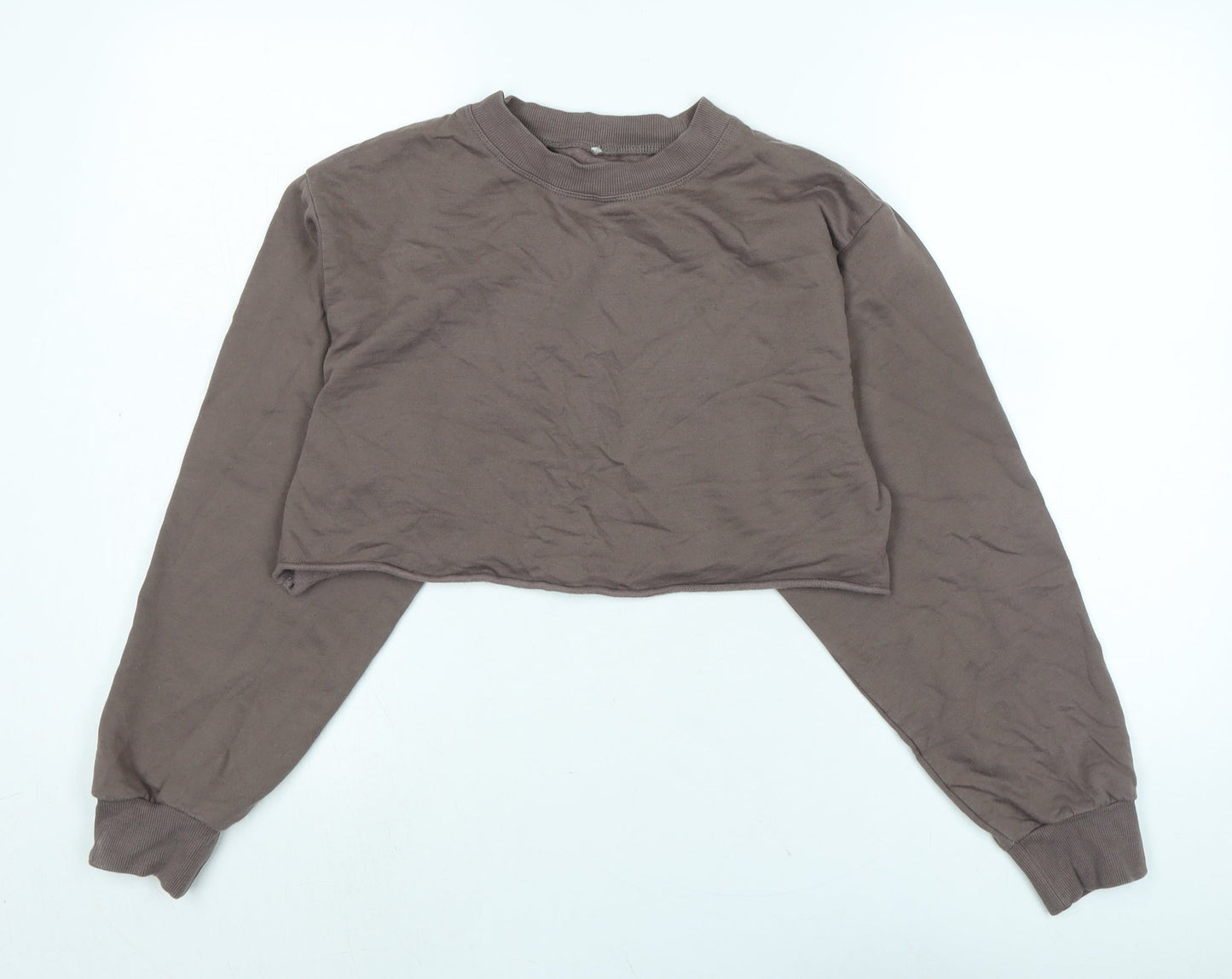 Hllit Womens Brown Cotton Pullover Sweatshirt One Size - Logo